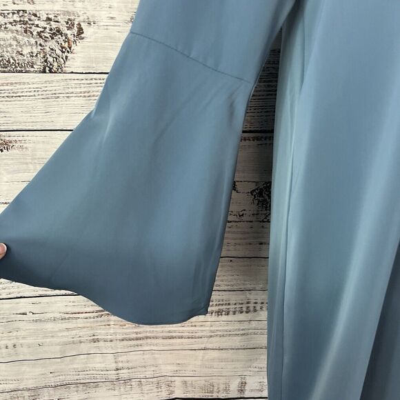 Sugar Lips Dress size Medium Shimmery Gray Knee Straight Boho Wedding Church - Picture 7 of 12